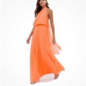 ASOS Bright Orange Halter Maxi Dress New with out tags